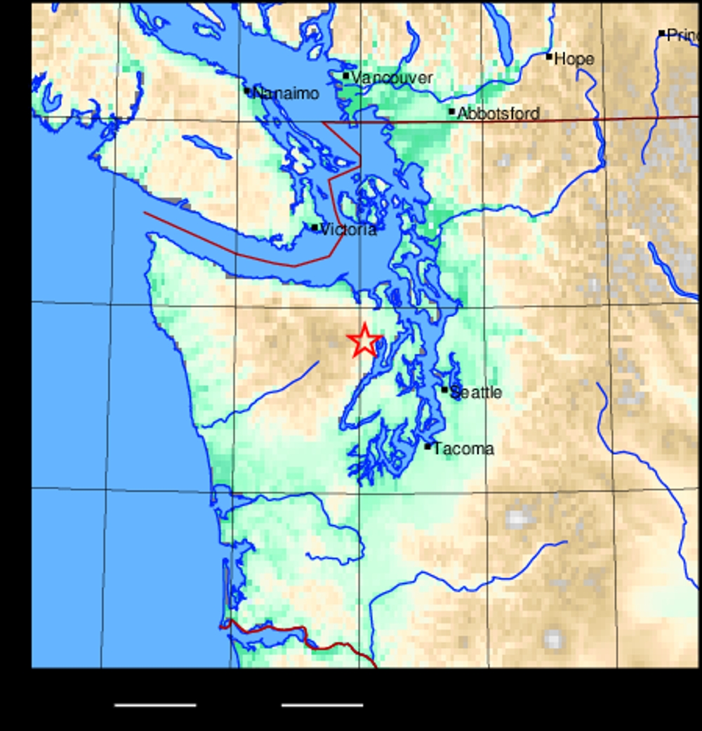 img of 华盛顿4.0级地震在温哥华岛可感到