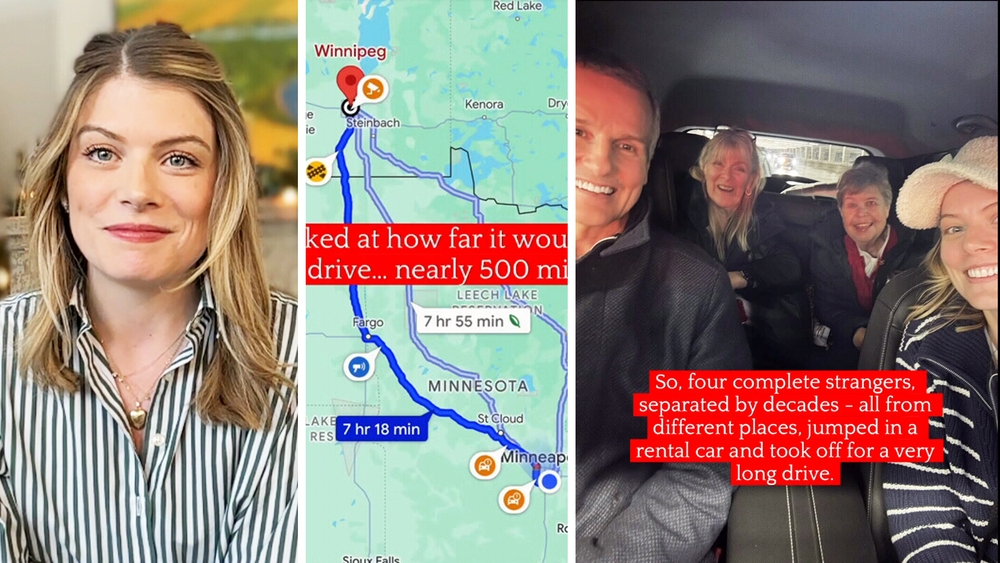 img of 因浓雾航班取消，4名陌生人驾车一同前往温尼伯
