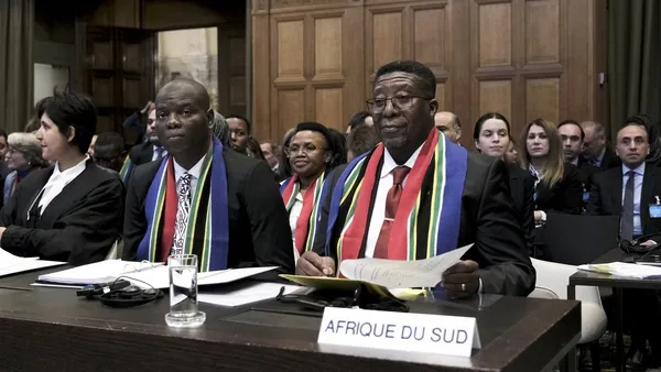 img of 联合国高级法院就南非指责以色列在加沙实施种族灭绝之诉开庭审理